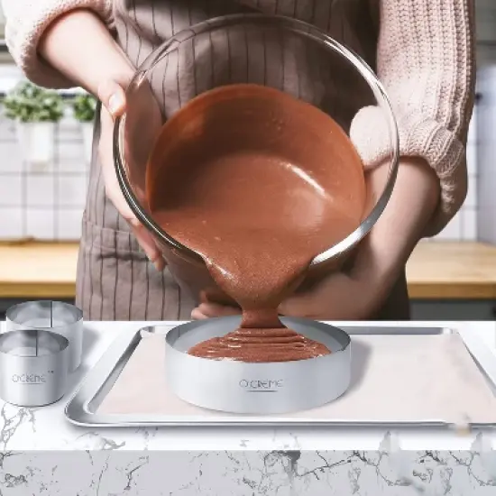 O'Creme Cake Ring, Stainless Steel, Round, 3" Dia x 3" High image {1}