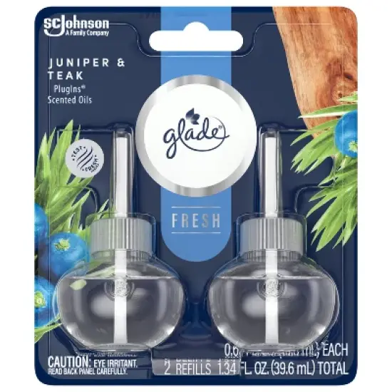 Glade PlugIns Scented Oil Air Freshener Refills Juniper & Teak - 1.34 fl oz/2pk image {3}