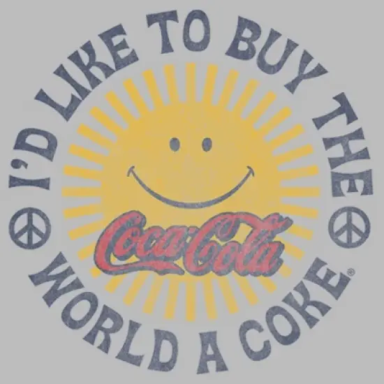 Men's Coca Cola Unity Distressed Sun Logo T-Shirt image {1}