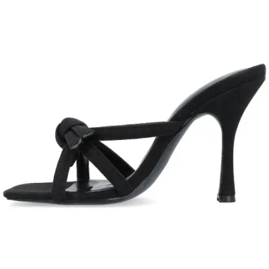 Journee Collection Womens Cilicia Slip On Multi Strap Open Toe Pumps image {1}