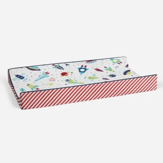 Bacati - Space Multicolor Boys Cotton Changing Pad Cover image {2}