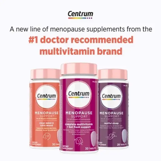 Centrum Menopause Support Clear Mind and Mood Vitamin Tablets - 30ct image {9}