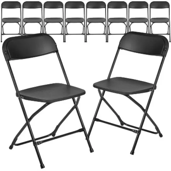 Flash Furniture Hercules&trade; Series Plastic Folding Chair - 10 Pack 650LB Weight Capacity image {17}
