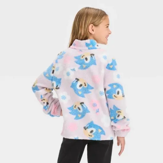 Girls' Sonic the Hedgehog Pullover Sweatshirt - Lavender image {1}