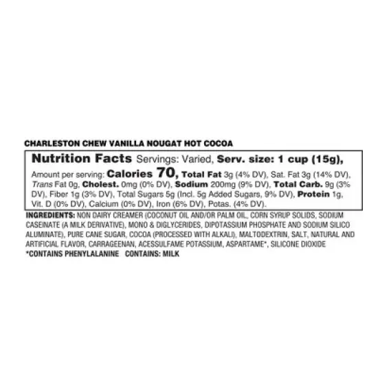 Charleston Chew Vanilla Hot Cocoa, Compatible Keurig KCup Brewers, 40 Count image {2}