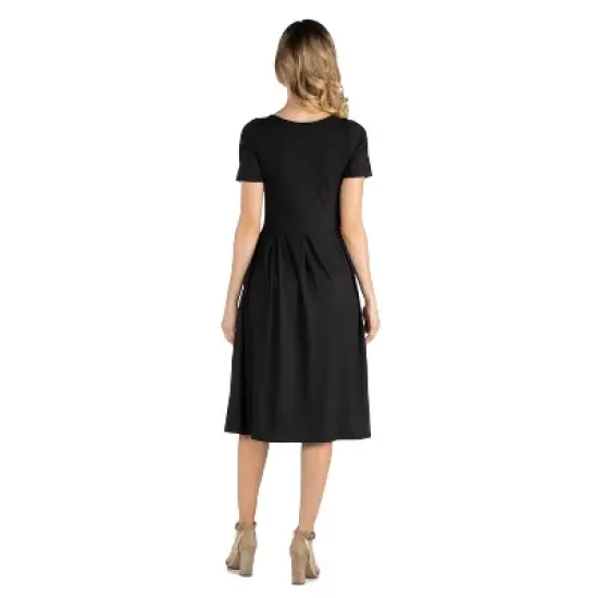 24seven Comfort Apparel Women's Maternity Midi Dress image {2}