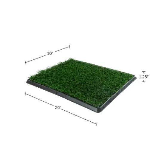Pet Adobe Small Puppy Faux Grass Potty Trainer Mat - 16" x 20" image {5}