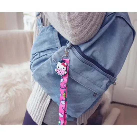 Seven20 Sanrio Hello Kitty Supercute Fruit Strap Lanyard With Watermelon Charm image {6}