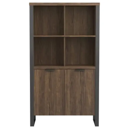 63" Pattinson 4 Shelf Cabinet Bookcase Walnut - Coaster image {3}
