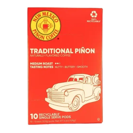 New Mexico Pinon Traditional Pinon Single Serve Medium Roast Coffee - 10pk/4.6oz image {1}