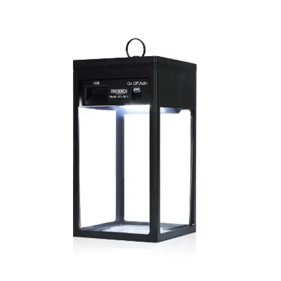 Techko Maid Solar Portable Outdoor Modern Lantern Matte Black image {11}
