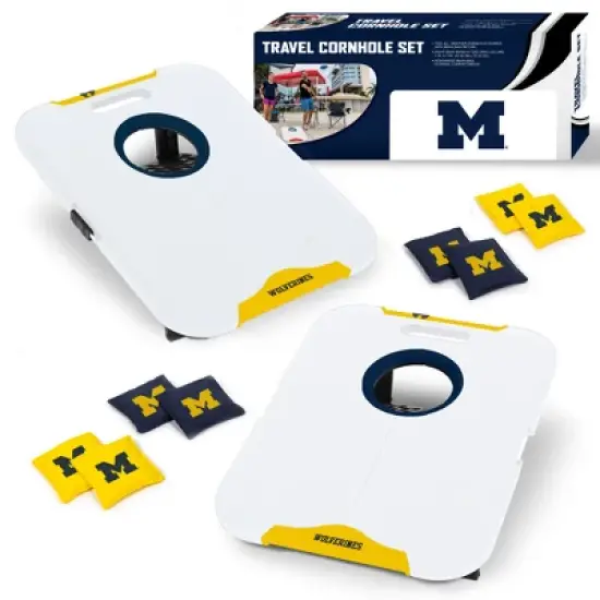 NCAA Michigan Wolverines All-Weather Travel Cornhole Set image {6}