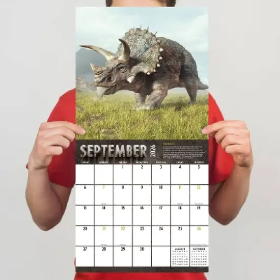 TF Publishing 13.5"x14.5" 2026 Dinosaurs Wall Calendar image {3}