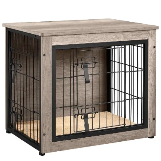 Yaheetech Industrial Multi-functional Dog Crate Furniture Wooden Dog Kennel image {7}
