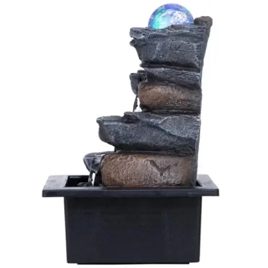 Design Toscano Spinning Orb Calming Tabletop Waterfall Fountain image {5}