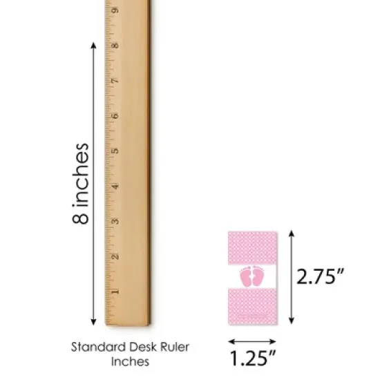 Big Dot of Happiness Baby Feet Pink - Mini Candy Bar Wrapper Stickers - Girl Baby Shower Small Favors - 40 Count image {4}