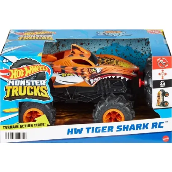 Hot Wheels Monster Truck Tiger Shark Remote Control Toy - 1:24 Scale image {4}