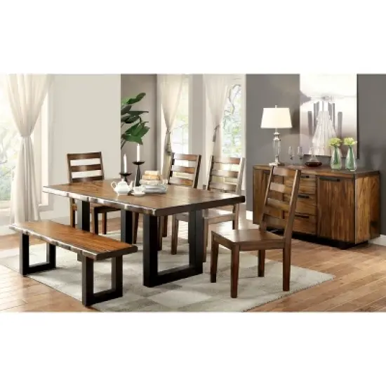 Taylor Rustic Two-Tone Bench Light Oak - HOMES: Inside + Out image {2}