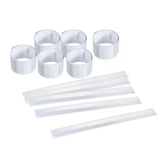 Unique Bargains High Visibility Reflective Arm Wrist Ankle Band for Night Running 12 Pcs image {11}