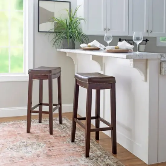 Set of 2 Claridge Barstools - Linon image {1}