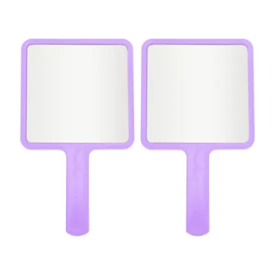 Unique Bargains Delicate Square Handheld Mirror 2 Pcs image {9}
