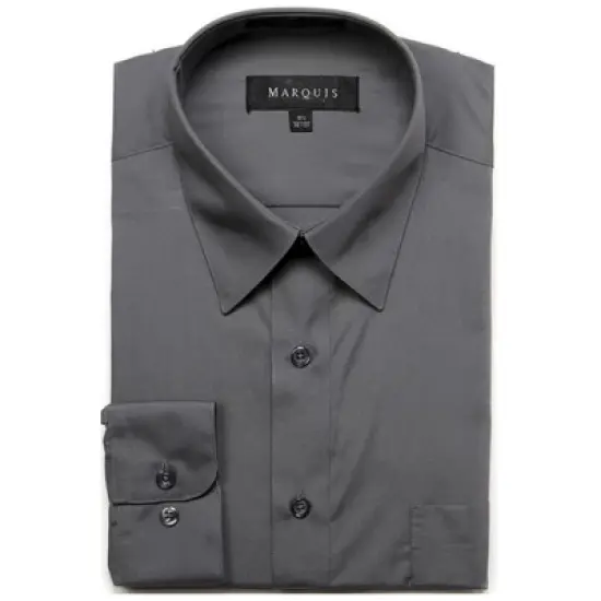 Classic Regular Fit Long Sleeve Point Collar Dress Shirt image {7}