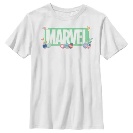 Boy's Marvel Easter Themed Logo T-Shirt image {3}