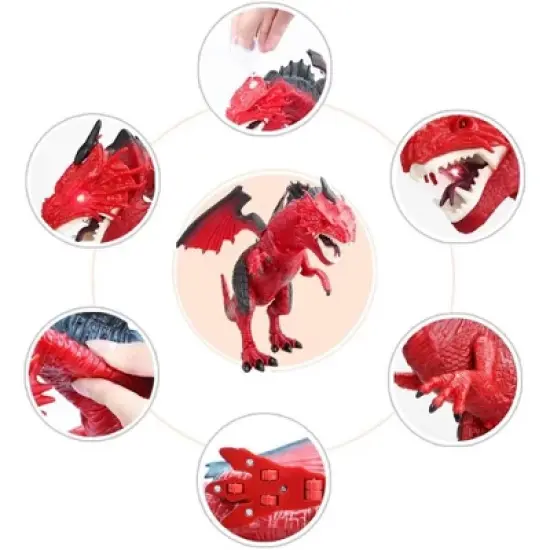 Contixo DR3 RC Dragon Dinosaur Toy -Walking Robot Dinosaur Toy with Light Up Roaring & Spraying Effect for Kids image {3}