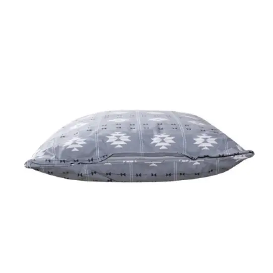 PetShop by Fringe Studio Geometric Pillow with Poly Fill Dog Bed - L - Gray image {3}