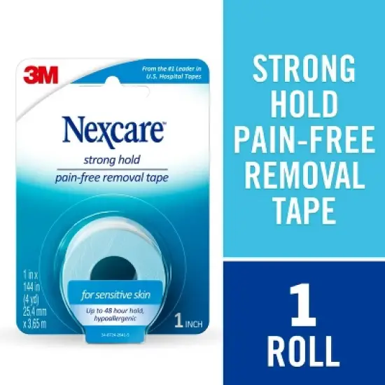 Nexcare Sensitive Skin Tape, Blue, 1 in x 4 yd image {2}
