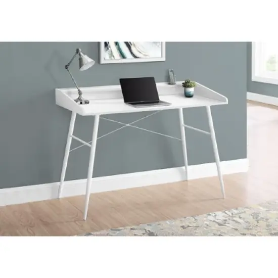 Sapphtopaz Home Office Desks 47.25" Contemporary Computer Desk with Open Storage Shelf and Metal Frame Gaming Desk Office Desk for Home Office image {12}