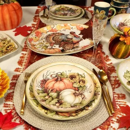 Certified International Set of 4 Autumn Breeze Salad Plates image {4}