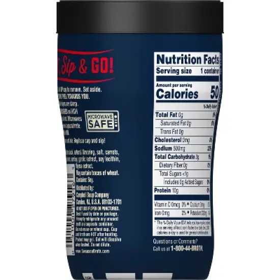 Swanson Sipping Beef Bone Broth Microwavable Cup - 10.75oz image {9}