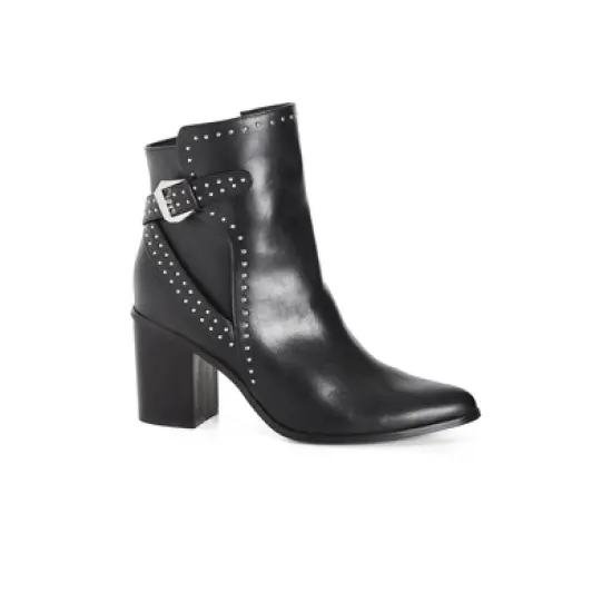 Women's WIDE FIT Orly Ankle Boot - black | CITY CHIC image {2}