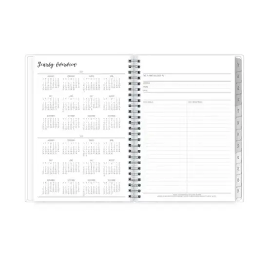 Ivory Paper Co 2024 Planner with Notes Pages 8.625"x5.875" Weekly/Monthly Wirebound Frosted Cover Wyatt Gray image {6}