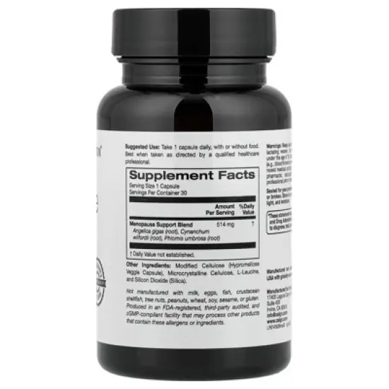 California Gold Nutrition Beauty, Menopause Support with Angelica gigas, Cynanchum wilfordii, Phlomis umbrosa and L-Leucine, 30 Veggie Capsules image {2}