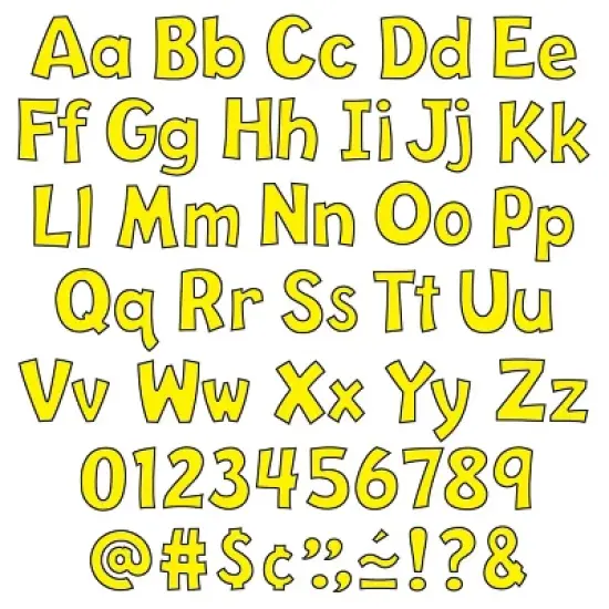 TREND Yellow 4-Inch Playful Uppercase/Lowercase Combo Pack (EN/SP) Ready Letters&reg; image {2}