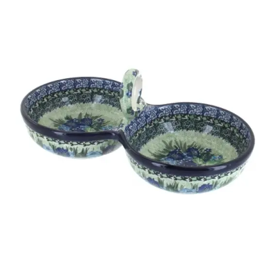 Blue Rose Polish Pottery 942 Ceramika Artystyczna Divided Seasoning Cellar image {6}