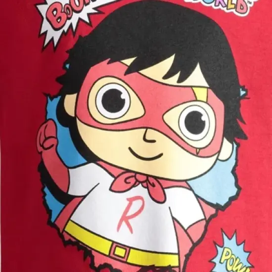 RYAN'S WORLD Red Titan Combo Panda 2 Pack T-Shirts Little Kid to Big Kid  image {5}