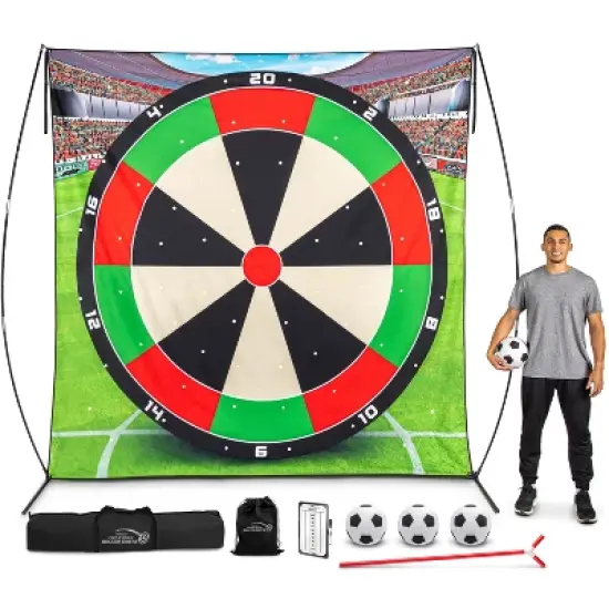 GoSports 10 FT Chip N' Stick Soccer Darts - Giant Kick Darts Game for All Skill Levels - MultiColor image {5}