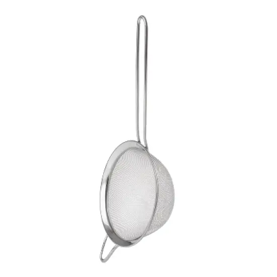 BergHOFF Essentials 18/8 Stainless Steel Fine Mesh Strainer, Long, Ergonomically Designed Handle, Dishwasher Safe image {6}