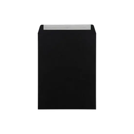 LUX 10" x 13" 80lbs. Square Flap Open End Envelopes Midnight Black 87733-50 image {5}