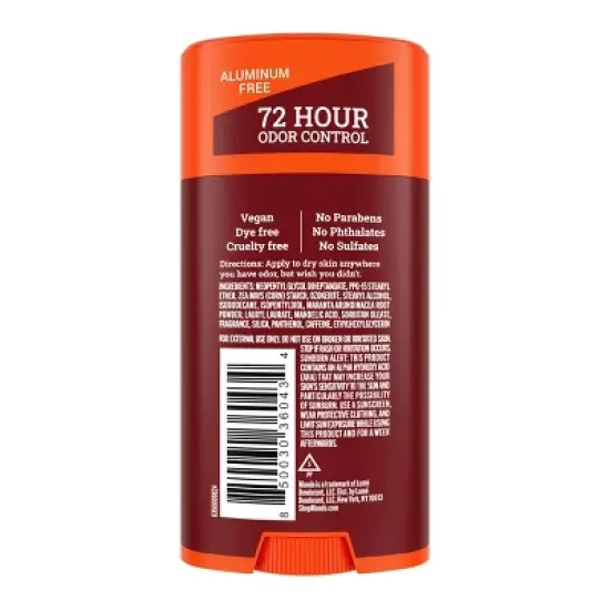 Mando Whole Body Men's Smooth Solid Deodorant Bourbon Leather - Aluminum-Free 2.6oz image {1}