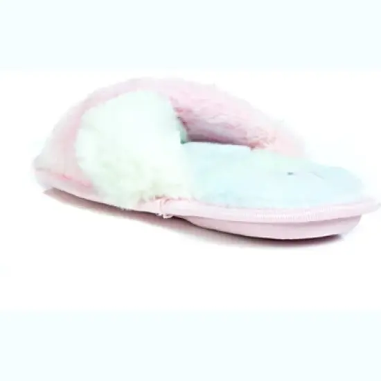 Limited Too Girl's Fuzzy Cross Band House Slide Slippers image {4}