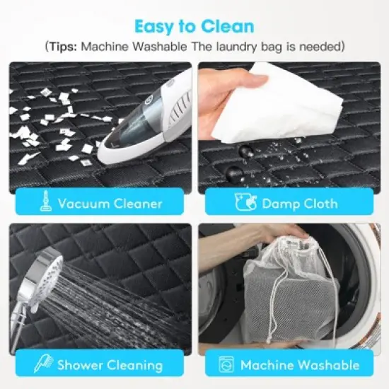 JOEJOY Back Seat Extender for Dogs,Dog Car Seat Cover for Back Seat,Sturdy Hollow Board Dog Hammock Holds 280lbs,Travel Dog Bed,52"*63" image {7}