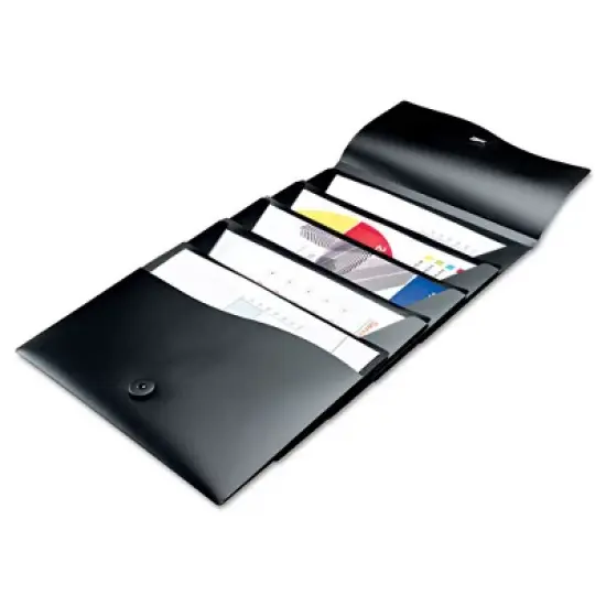 Avery Slide and View Expanding File, 5 Sections, Cord/Hook Closure, Letter Size, Black image {2}