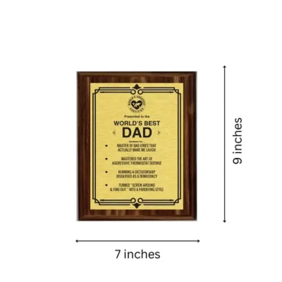 LEMONSODA Worlds Greatest Plaques (Best Dad in The World, Gold) image {3}