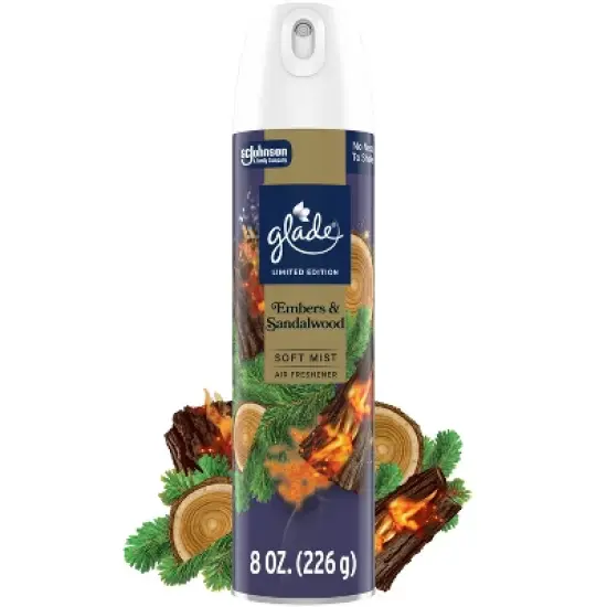 Glade Compressed Gas Air Freshener Aerosol - Embers & Sandalwood - 8oz image {12}