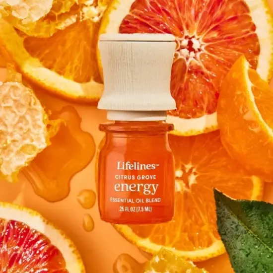 Essential Oil Blend - Citrus Grove: Energy - Lifelines: Aromatic Orange Scent for Aromatherapy, 0.25 Net Wt, Single Pack image {3}