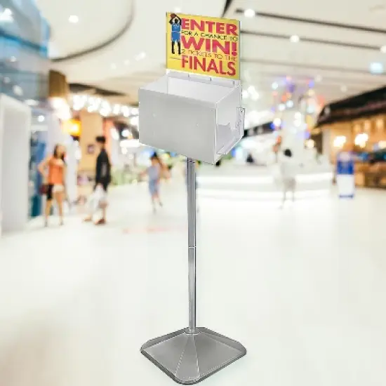 Azar Extra Large White Suggestion Box With Pocket 8 1/4""(H) x 11""(W) x 8 1/4""(D) 206303 image {2}